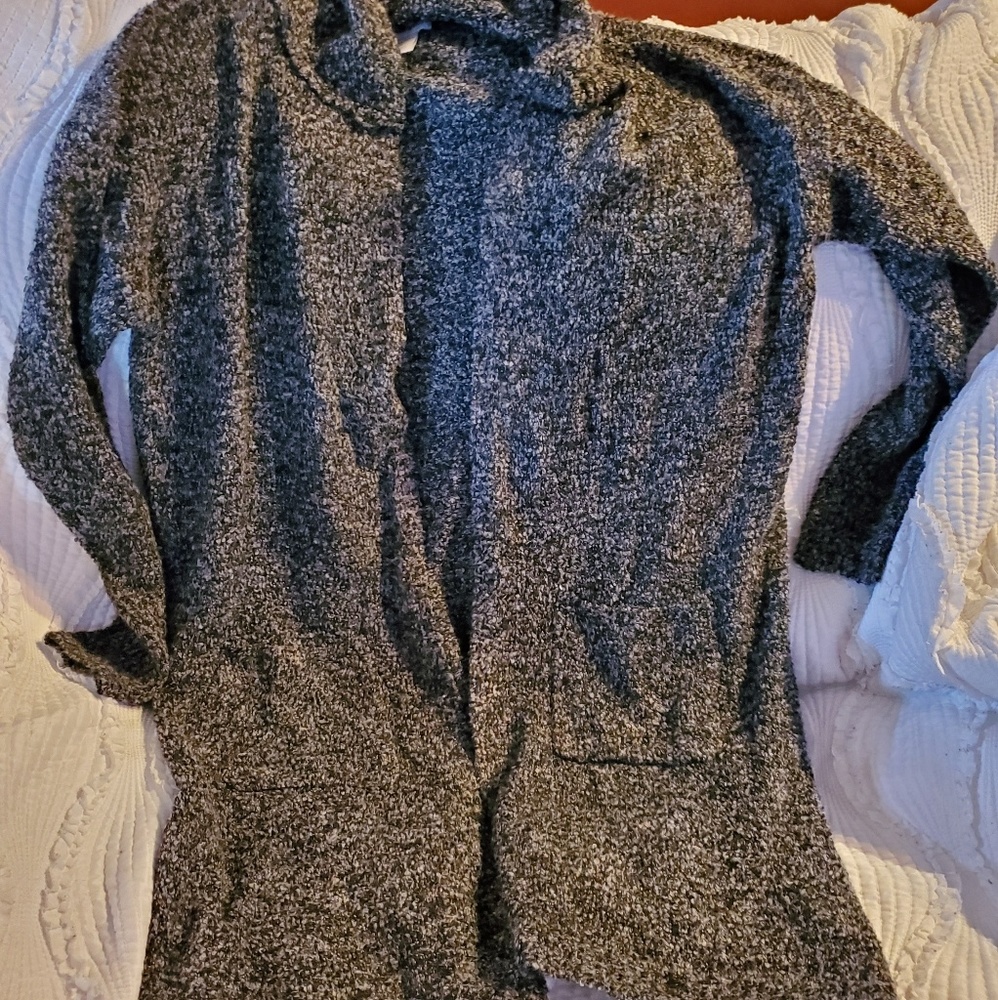 Duster style open sweater